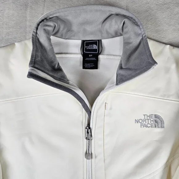 The North Face Apex Women's Full Zip Jacket Waterproof Wind Proof White Size S - Picture 3 of 5